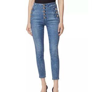 J Brand High Rise Natasha Sky Buttoned Denim Jeans 28
